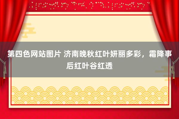 第四色网站图片 济南晚秋红叶妍丽多彩，霜降事后红叶谷红透