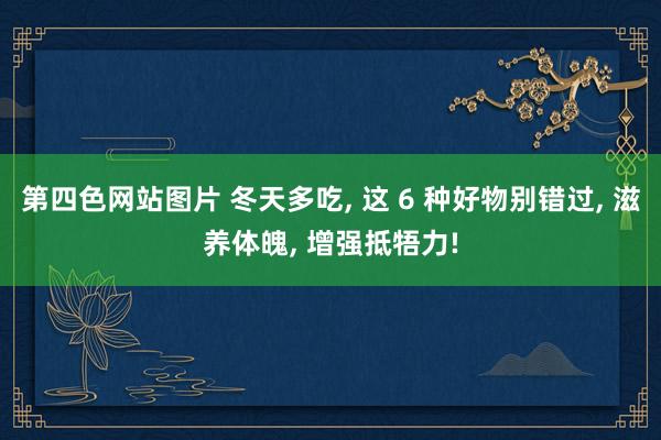 第四色网站图片 冬天多吃， 这 6 种好物别错过， 滋养体魄， 增强抵牾力!